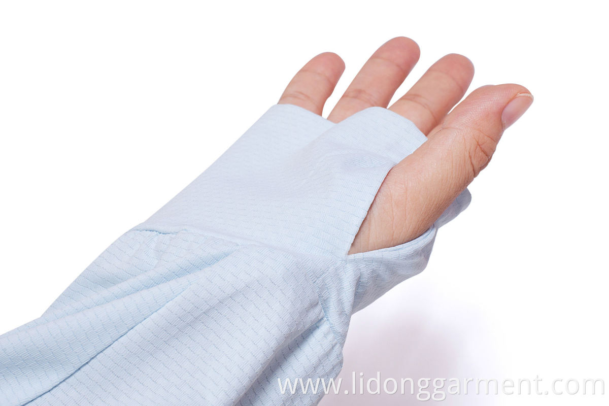Ladies Fashion Long Sleeve Sweatshirt Blank Quick Dry Anti Uv Hoodie Summer